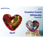 PELUCHE CUORE GLITTER 16X13 CM 