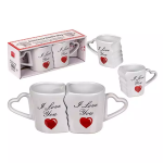 TAZZA DOPPIA I LOVE YOU IN CERAMICA