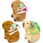 Peluche Capibara + Zaino 3 assortiti 25 CM 