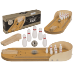 Gioco del bowling da tavolo, incl. 1 palla 10 birilli, 1 rampa, 1    tabellone, 30 x 10 cm,