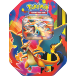 Pokemon ita mega charizard tin assortito – carta olografica ex + 4 booster