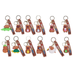 Capibara Portachiavi 3D da 5 cm + cinturino da 11 cm. 12 assortiti